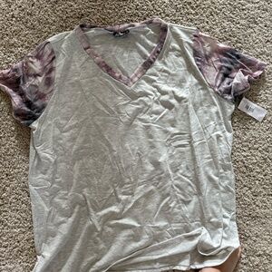 1 Clique Tie Dye Purple Raglan Sleeve Boxy Oversized Top A41